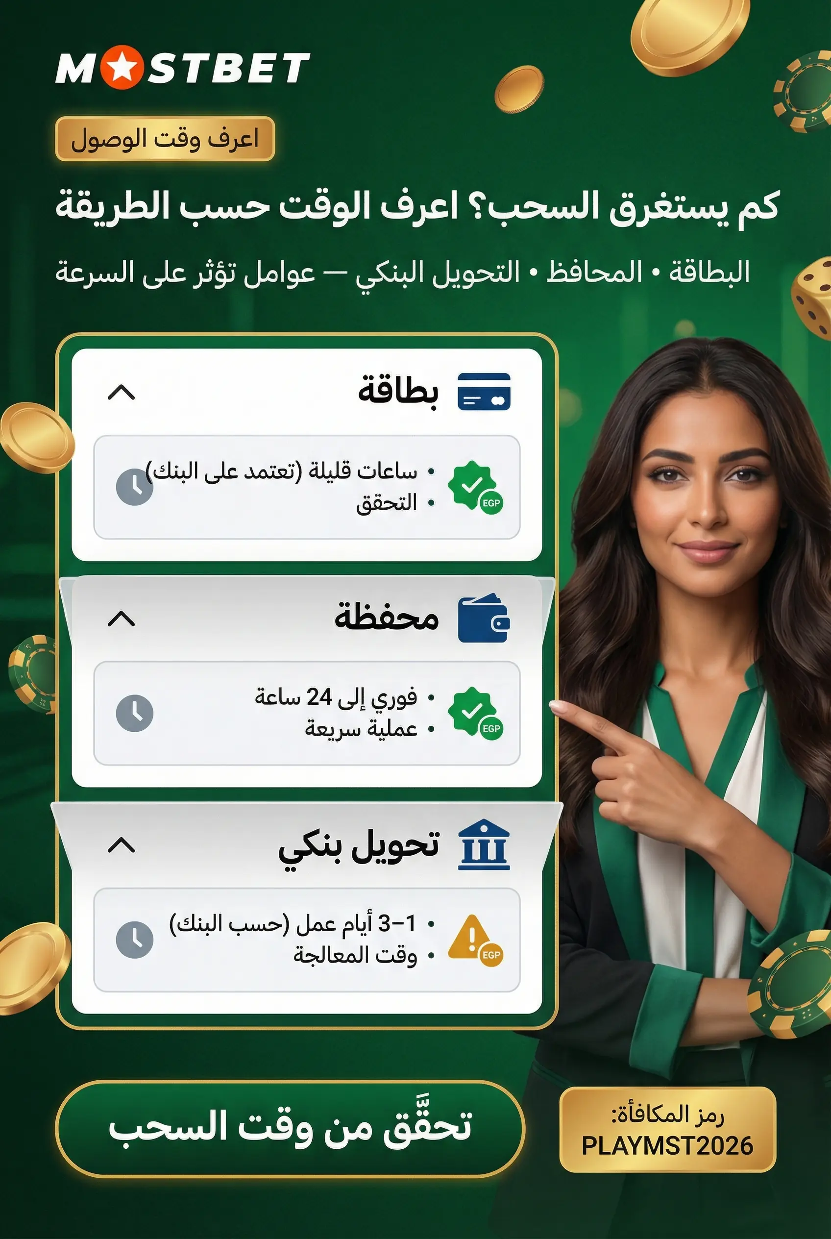 صورة توضيحية لمدة السحب والعوامل المؤثرة