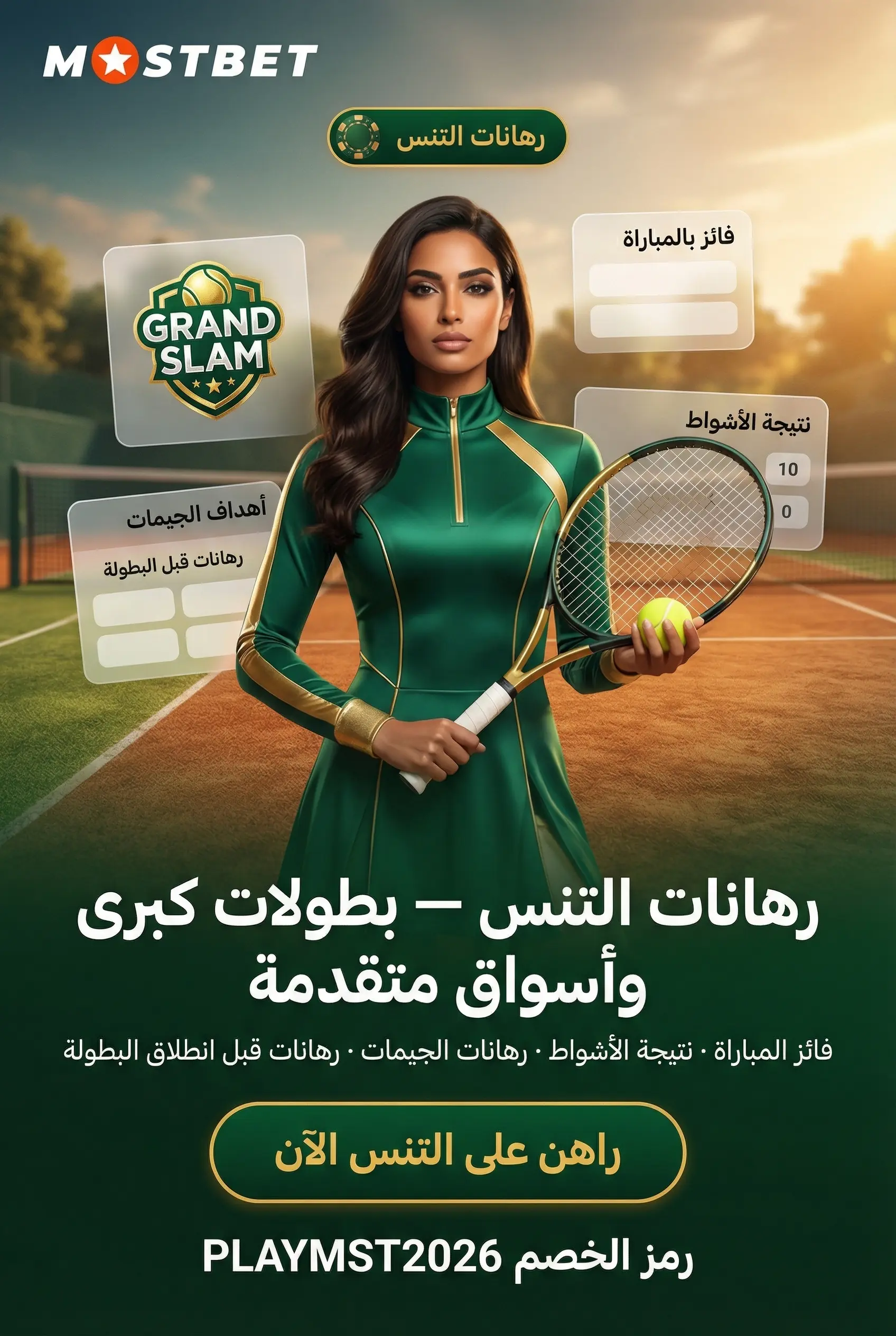 رهانات التنس في Mostbet