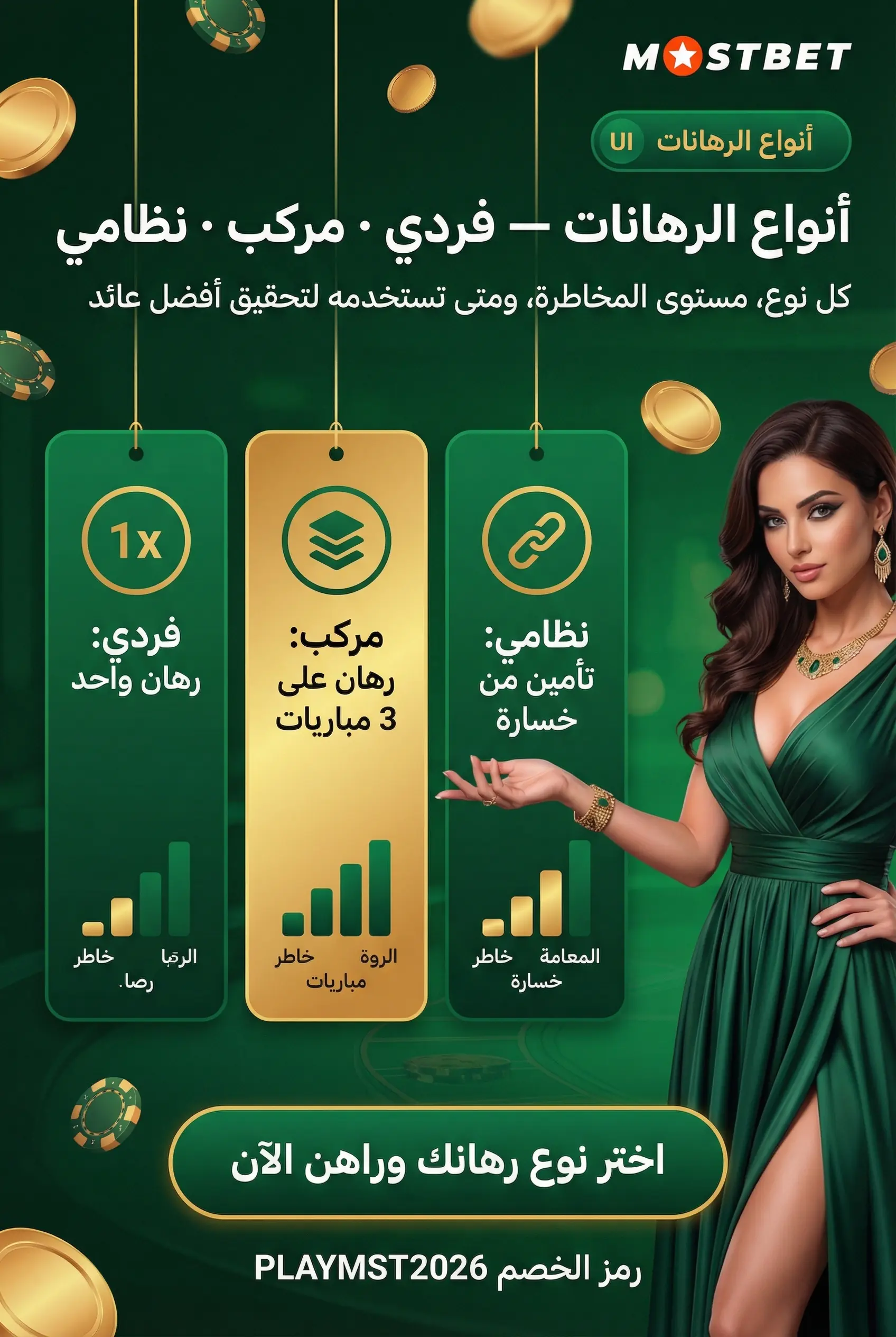 أنواع الرهانات في Mostbet